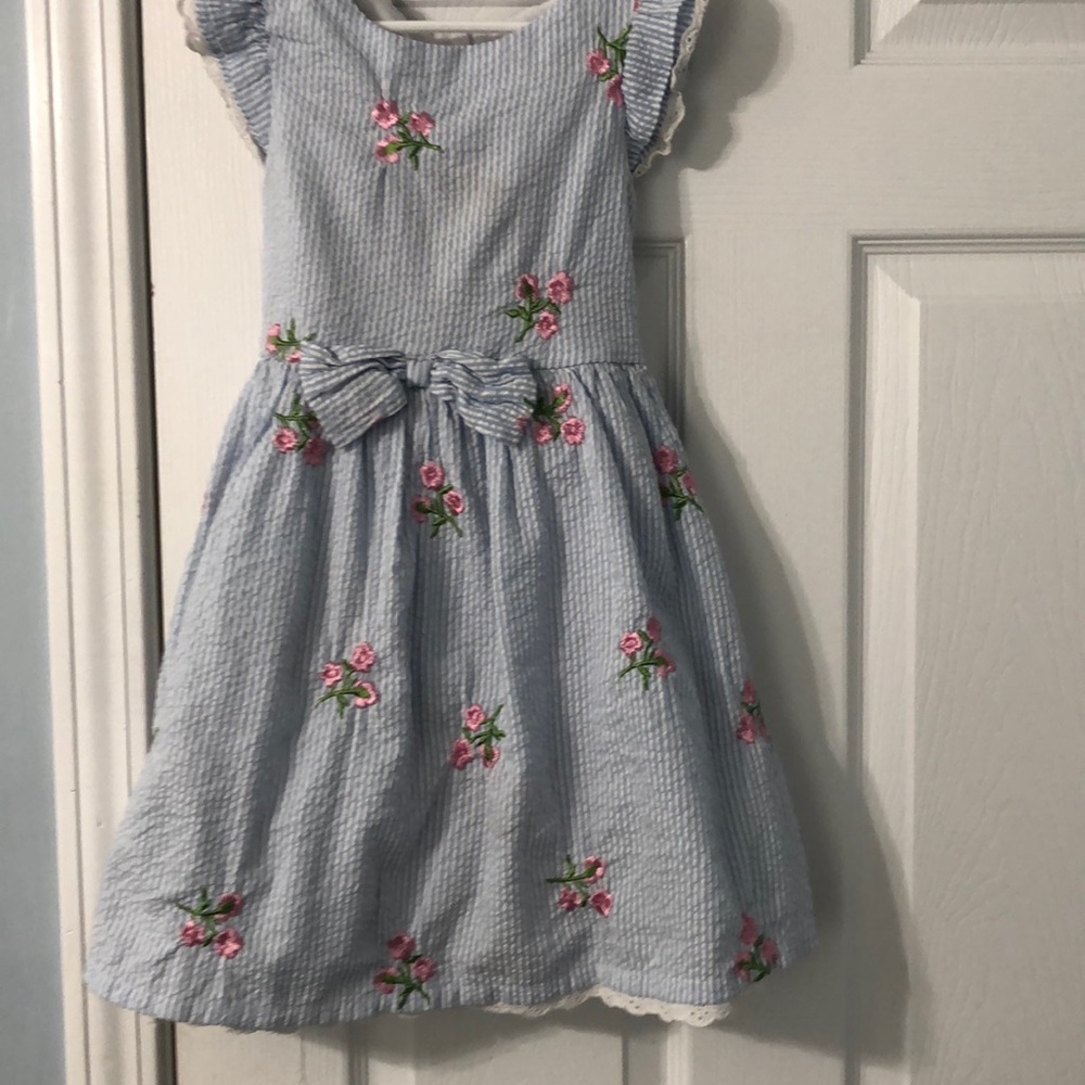 Size 6X blue and pink dress